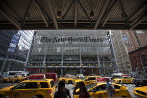 The New York Times Headquarters Ahead Of Earns Figures