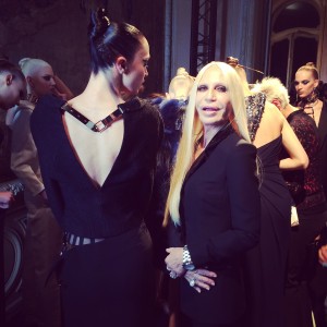 Donatella backstage