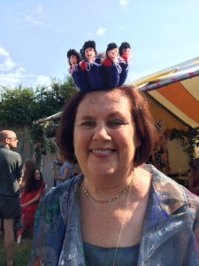  Suzy wearing her personalised Stephen Jones crown 