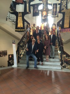 Members of the “Who Is On Next?” jury included Lupo Lanzara (in front), Silvia Venturini Fendi (in front of Suzy Menkes), journalists Suzy Menkes, Averyl Oates and Tim Blanks, Harrods’s Jason Broderick and Terron Schaefer of Saks Fifth Avenue