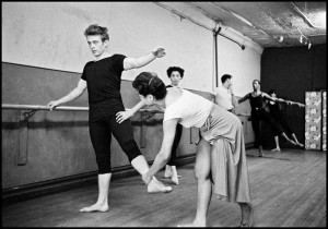 Caption James Dean at a dance class with Katherine Dunham, New York, 1955. © Dennis Stock/Magnum Photos