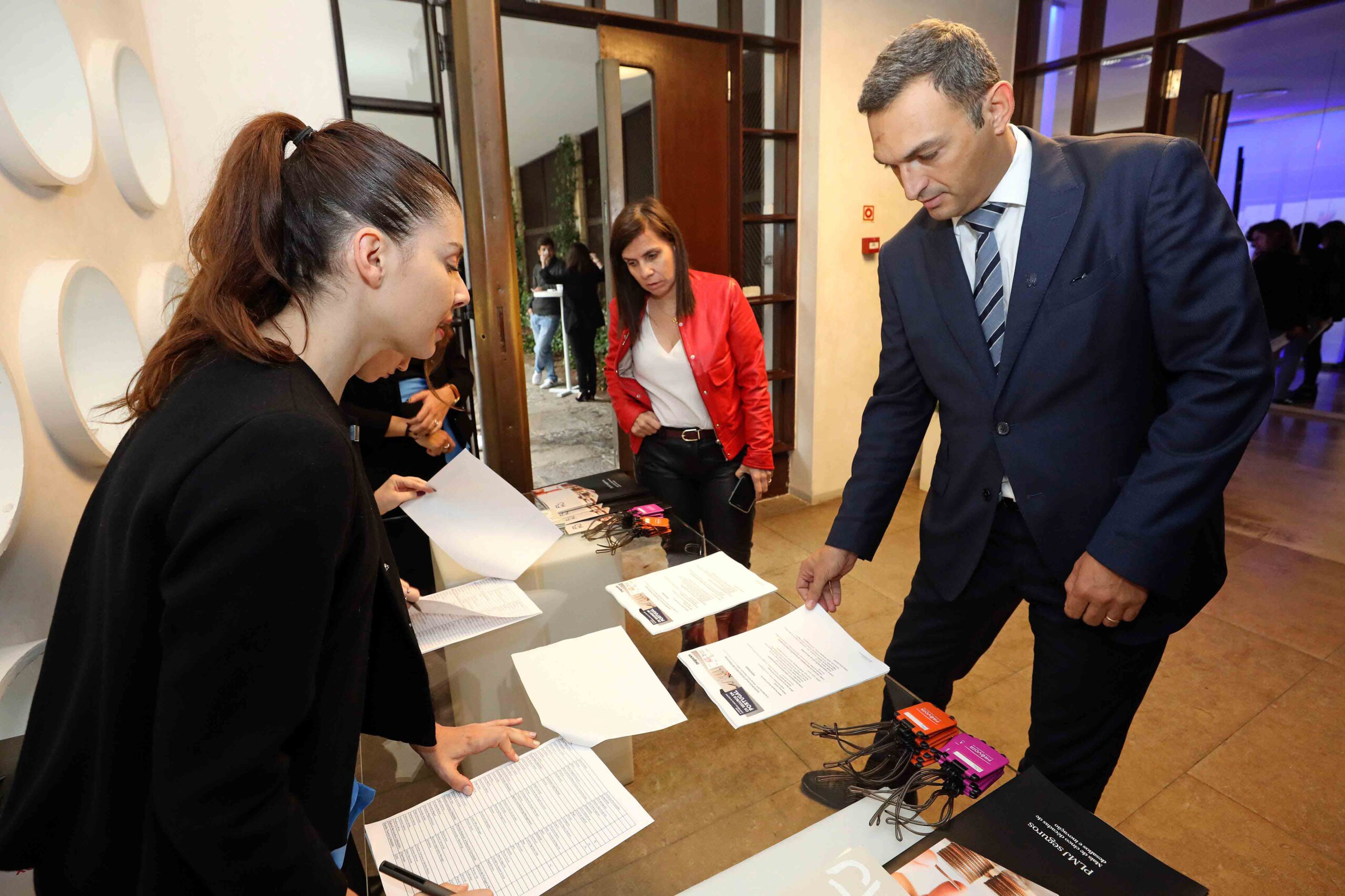 Momentos durante a receção dos convidados.