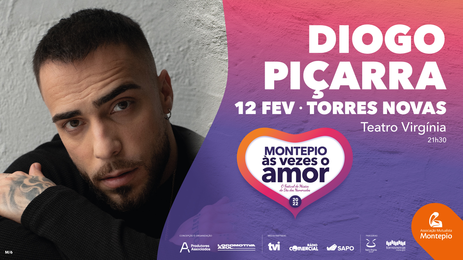 12 FEV – DIOGO PIÇARRA – Teatro Virgínia, Torres Novas