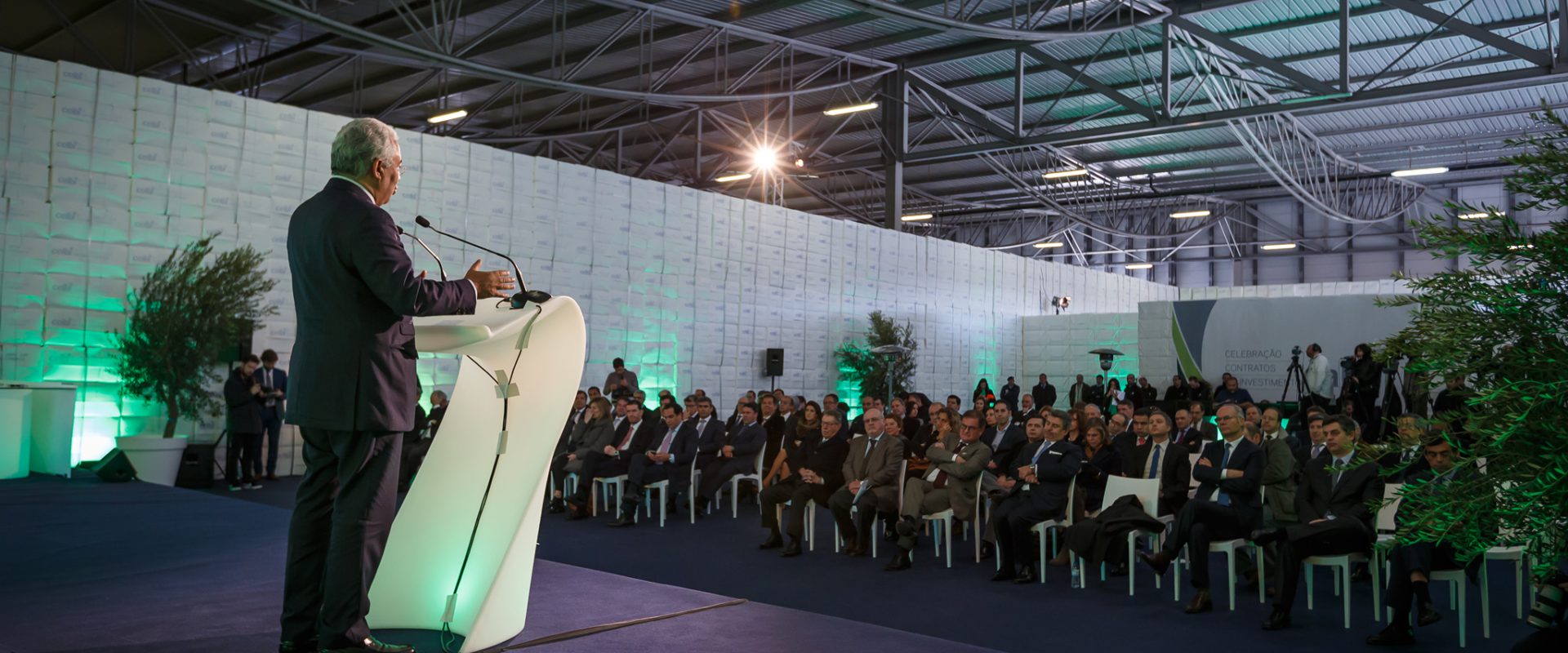 Primeiro-ministro, António Costa, discursa na Celbi