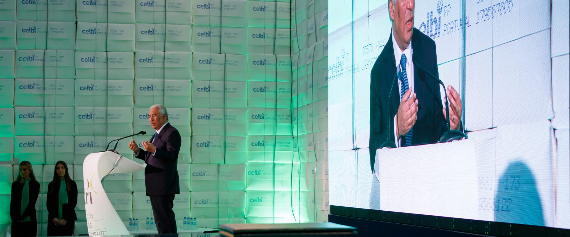 Primeiro-ministro, António Costa, discursa na Celbi