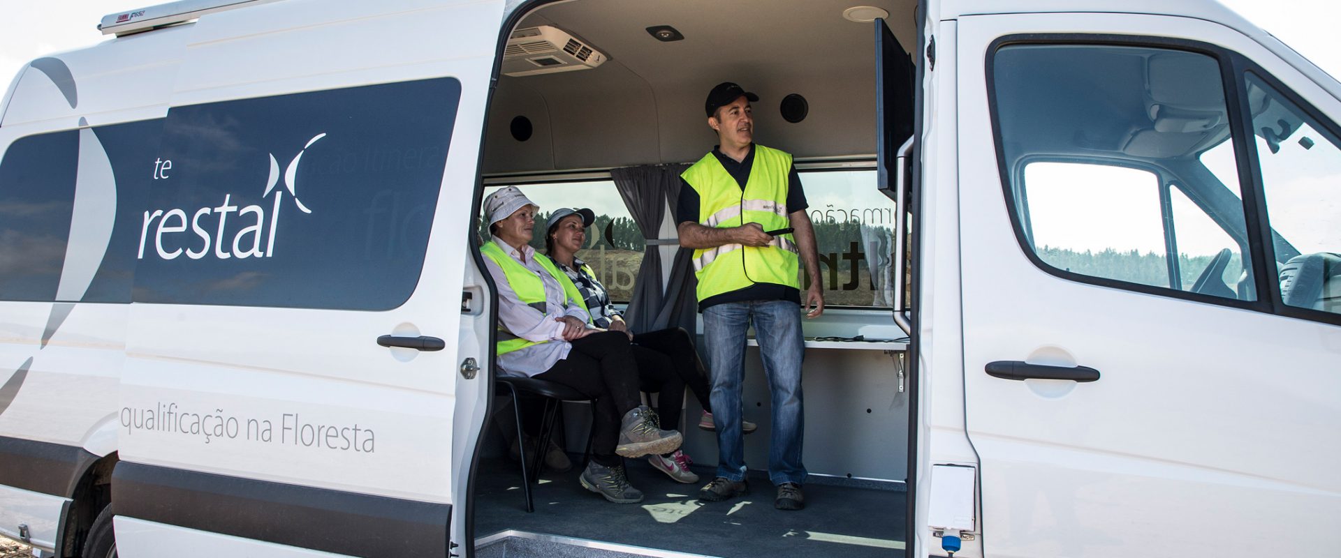The van is equipped with a sound and video system which makes it easier to present information to employees