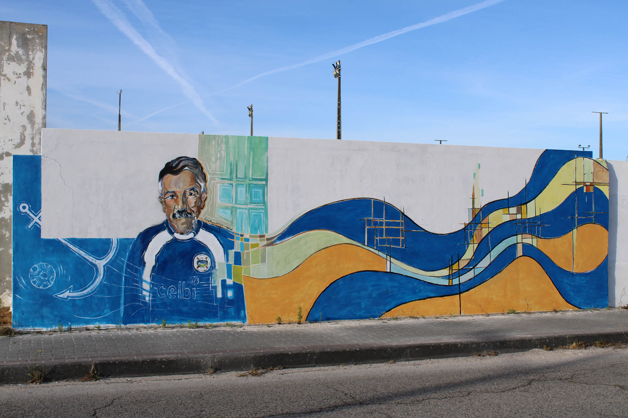 Pintura no muro do CRPL – Homenagem ao Senhor José Neves (“Zé Leiró”), pelo artista Victor Costa