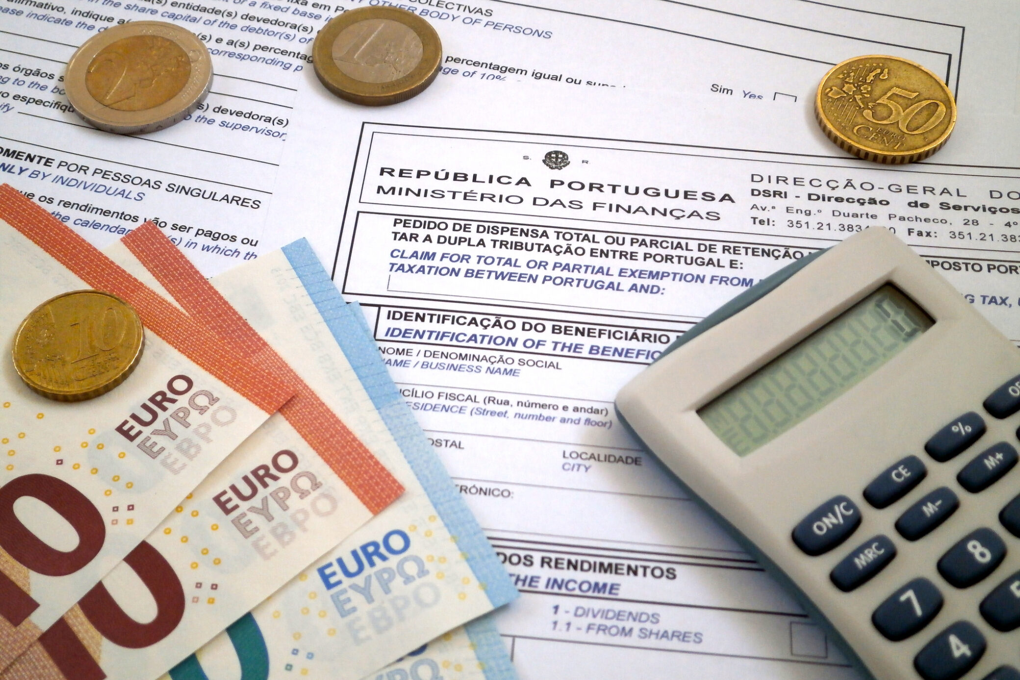 Documento de declaração de impostos em Portugal onde constar o CAE